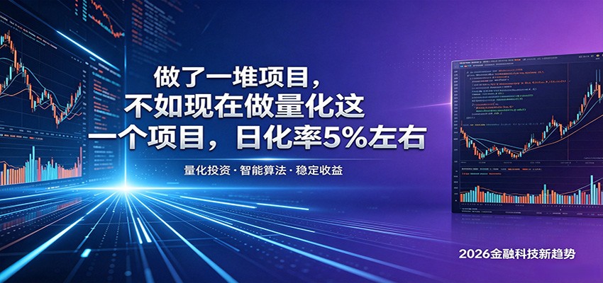 做了一堆项目，不如现在做量化这一个项目，模式简单，收益可控-马哥的资源库