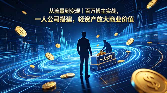 从流量到变现｜百万博主实战，一人公司搭建，轻资产放大商业价值-马哥的资源库