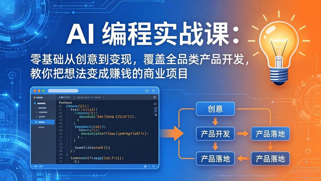 AI编程实战课-第三期-5月更新：零基础从创意到变现，覆盖全品类产品开发，把想法变成赚钱项目-马哥的资源库