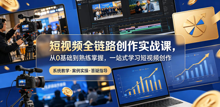 短视频全链路创作实战课，从0基础到熟练掌握，一站式学习短视频创作-马哥的资源库