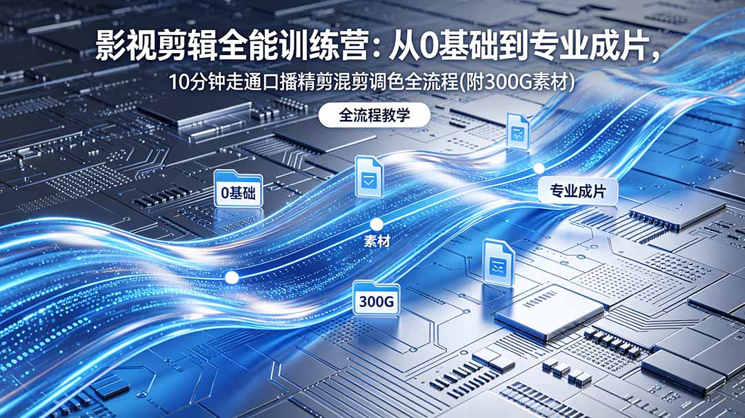 2026影视剪辑全能实战课|0基础到专业成片,全流程教学,高清带300G素材-马哥的资源库