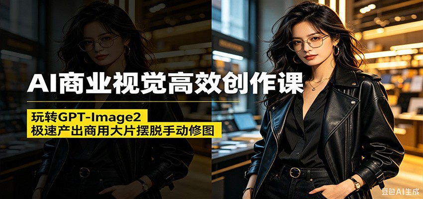 AI商业视觉高效创作课：玩转GPT-Image2，极速产出商用大片摆脱手动修图(更新)-马哥的资源库