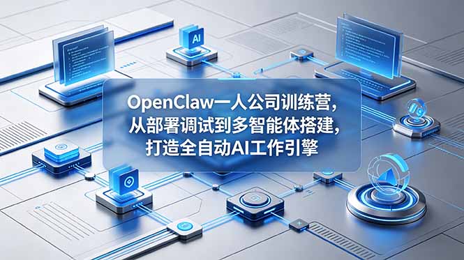 OpenClaw 一人公司训练营,从部署调试到多智能体搭建,打造全自动 AI 工作引擎-马哥的资源库