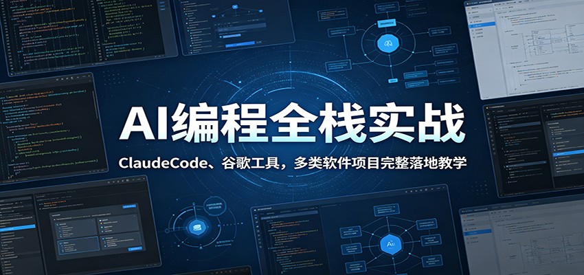 AI编程全栈实战:ClaudeCode、谷歌工具,多类软件项目完整落地教学-马哥的资源库