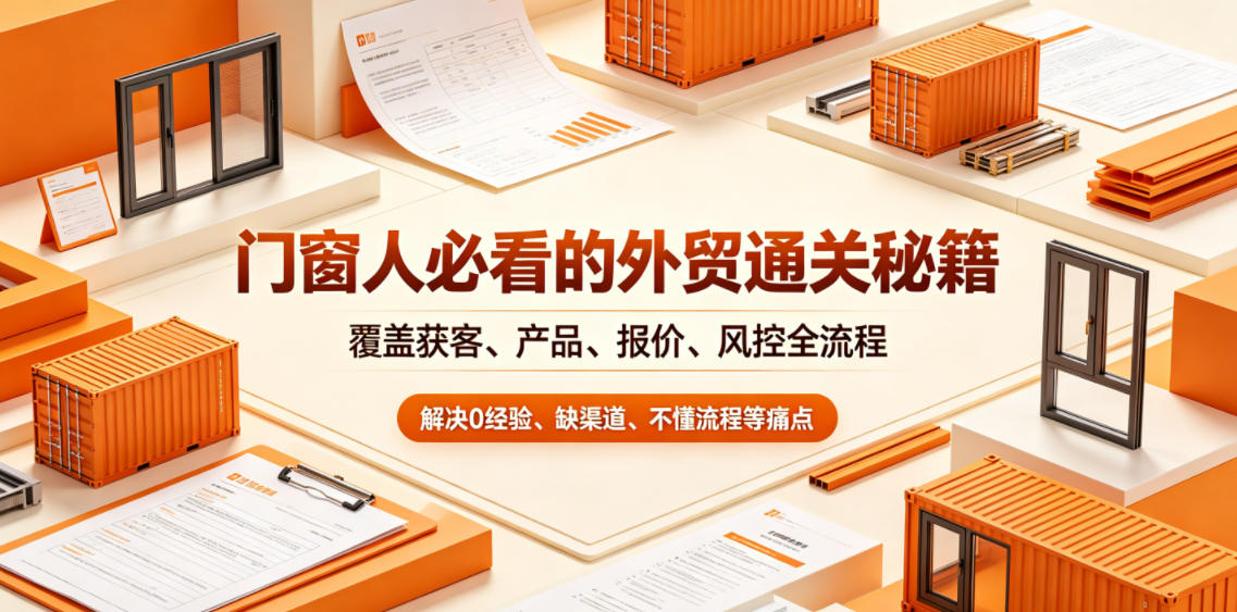门窗人必看的外贸通关秘籍，块覆盖获客、产品、报价、风控全流程，解决0经验、缺渠道、不懂流程等痛点-马哥的资源库