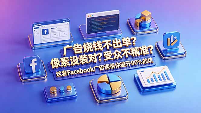 广告烧钱不出单?像素没装对?受众不精准?这套Facebook广告课帮你避开90%的坑-原创双语字幕-马哥的资源库