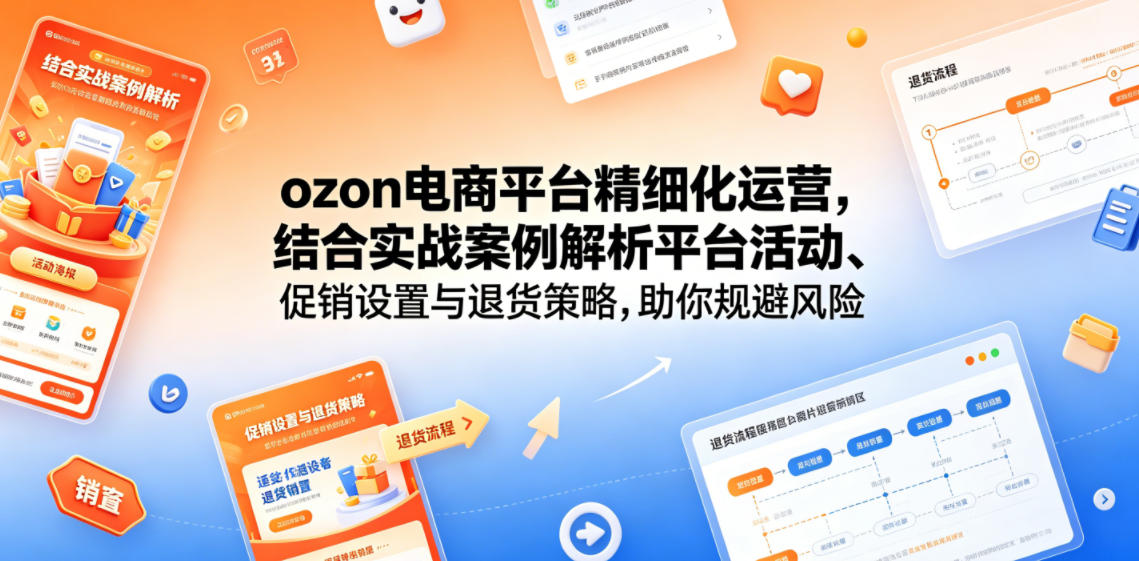 ozon电商平台精细化运营，结合实战案例解析平台活动、促销设置与退货策略，助你规避风险、提升销量-马哥的资源库
