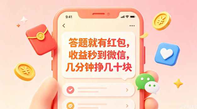 答题就有红包,收益秒到微信,几分钟挣几十块,学生党上班族宝妈都可以玩【揭秘】-马哥的资源库