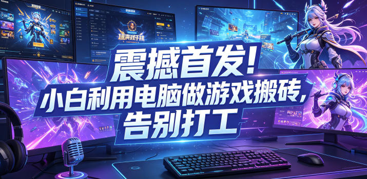 震撼首发!小白利用电脑做游戏搬砖,告别打工【揭秘】-马哥的资源库