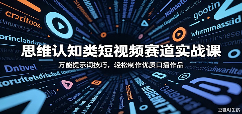 思维认知类短视频赛道实战课:万能提示词技巧,轻松制作优质口播作品-马哥的资源库