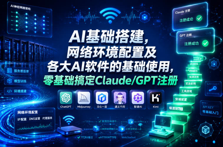 AI基础搭建,网络环境配置及各大AI软件的基础使用,零基础搞定Claude/GPT注册-马哥的资源库