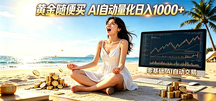 黄金随便买？AI自动外汇量化交易 在家当皇帝 日入1000+-马哥的资源库