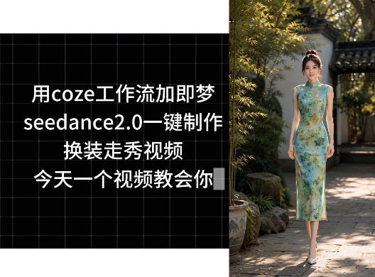 用coze工作流加即梦seedance2.0一键制作换装走秀视频,今天一个视频教会你-马哥的资源库