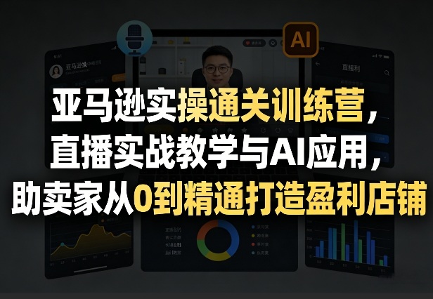 亚马逊实操通关训练营,直播实战教学与AI应用,助卖家从0到精通打造盈利店铺(更新6月18日)-马哥的资源库