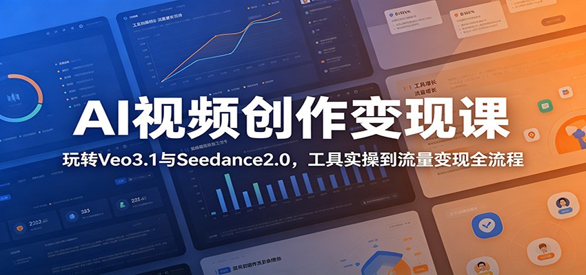 AI视频创作变现课:玩转Veo3.1与Seedance2.0,工具实操到流量变现全流程-马哥的资源库