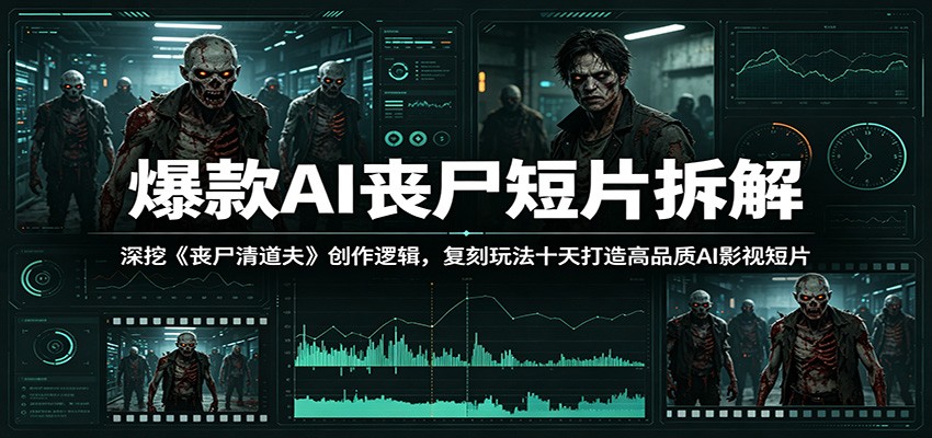 爆款AI丧尸短片拆解:深挖《丧尸清道夫》创作逻辑,复刻玩法快速打造高品质AI影视短片-马哥的资源库