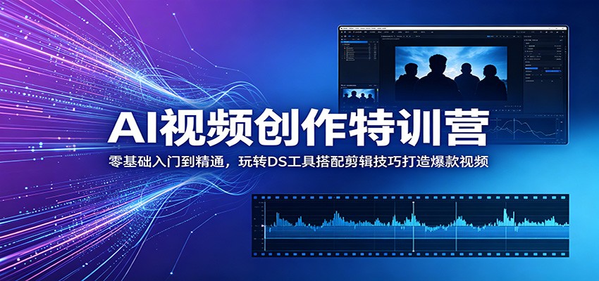 AI视频创作特训营:零基础入门到精通,玩转DS工具搭配剪辑技巧打造爆款视频-马哥的资源库