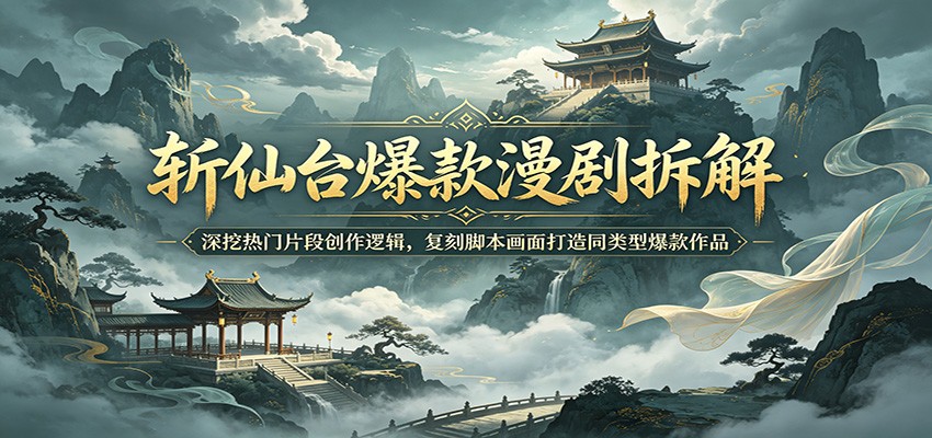 斩仙台爆款漫剧拆解：深挖热门片段创作逻辑，复刻脚本画面打造同类型爆款作品-马哥的资源库
