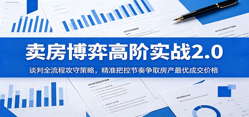 卖房博弈高阶实战2.0:谈判全流程攻守策略,精准把控节奏争取房产最优成交价格-马哥的资源库