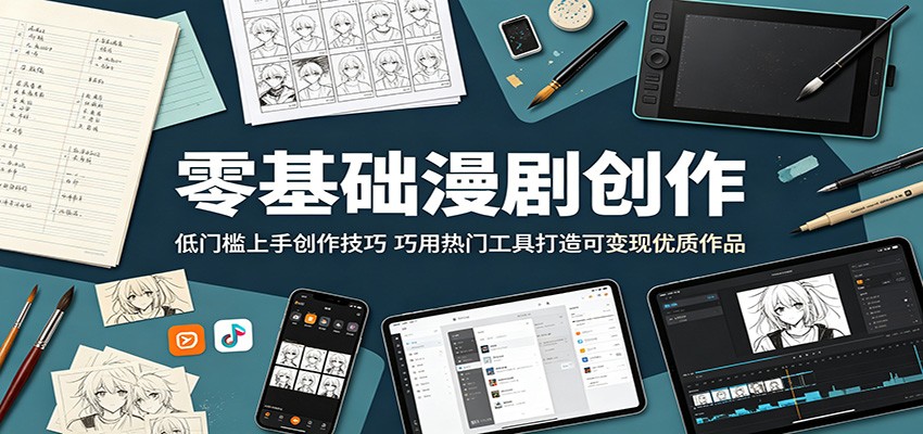 零基础漫剧创作：低门槛上手创作技巧，巧用热门工具打造可变现优质作品-马哥的资源库
