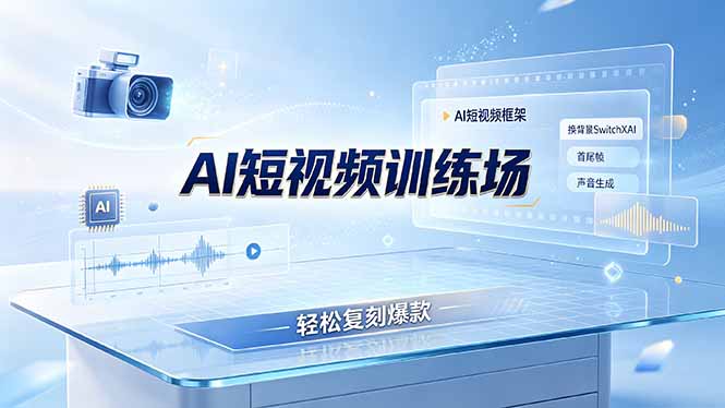 老陈AI短视频训练场:AI短视频框架+换背景SwitchXAI+首尾帧+声音生成,轻松复刻爆款-马哥的资源库
