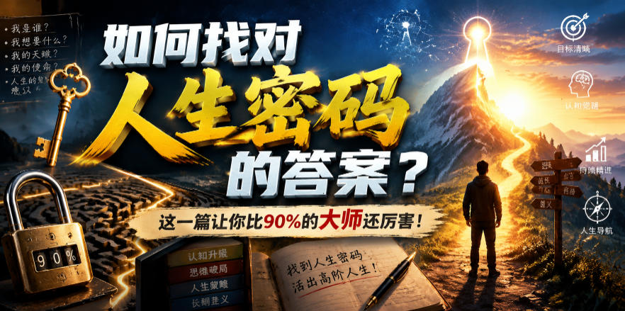 付费文章：如何找对人生密码的答案？这一篇让你比90%的大师还厉害！-马哥的资源库