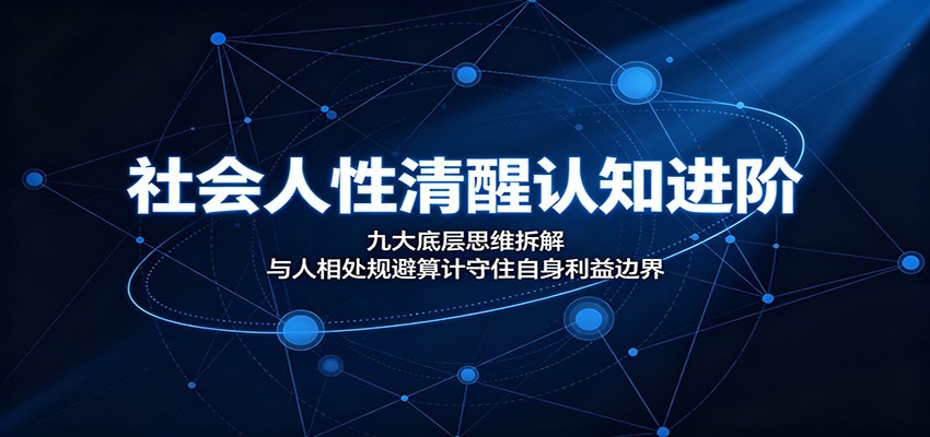 社会人性清醒认知进阶:九大底层思维拆解,与人相处规避算计守住自身利益边界-马哥的资源库