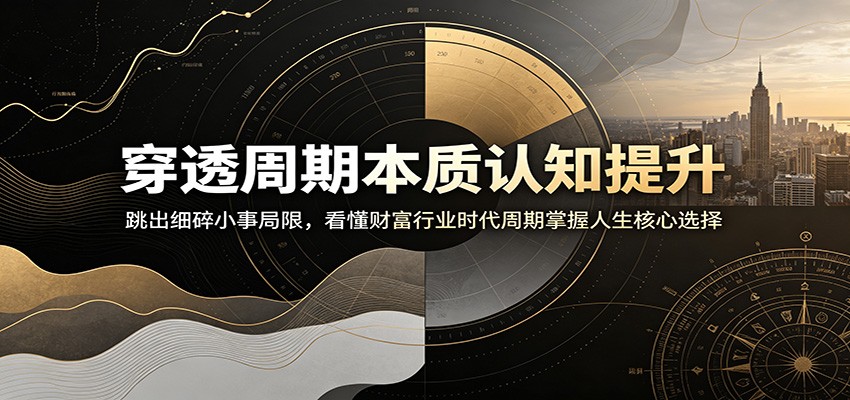 穿透周期本质认知提升：跳出细碎小事局限，看懂财富行业时代周期掌握人生核心选择-马哥的资源库