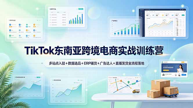 TikTok东南亚跨境电商实战训练营：多站点入驻+数据选品+ERP铺货+广告达人+直播发货全流程落地-马哥的资源库