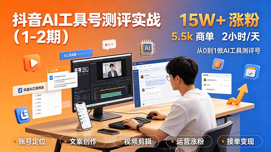 抖音AI工具号测评实战(1-2期-马哥的资源库