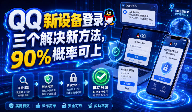 QQ新设备登录，三个解决新方法，90%概率可上-马哥的资源库