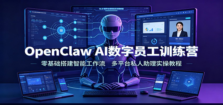 OpenClaw AI数字员工训练营:零基础搭建智能工作流,多平台私人助理实操教程-马哥的资源库
