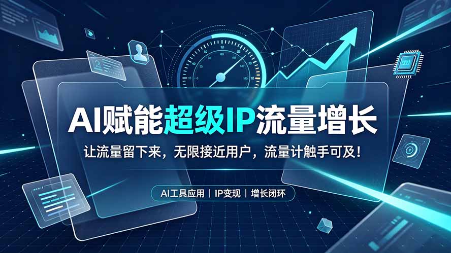 AI赋能超级IP流量增长:让流量留下来,无限接近用户,流量计触手可及!-马哥的资源库
