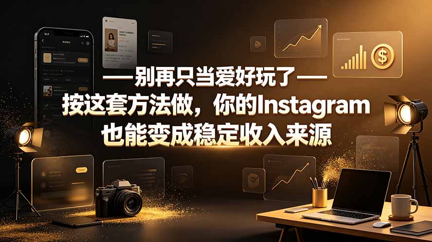 别再只当爱好玩了——按这套方法做，你的Instagram也能变成稳定收入来源-马哥的资源库