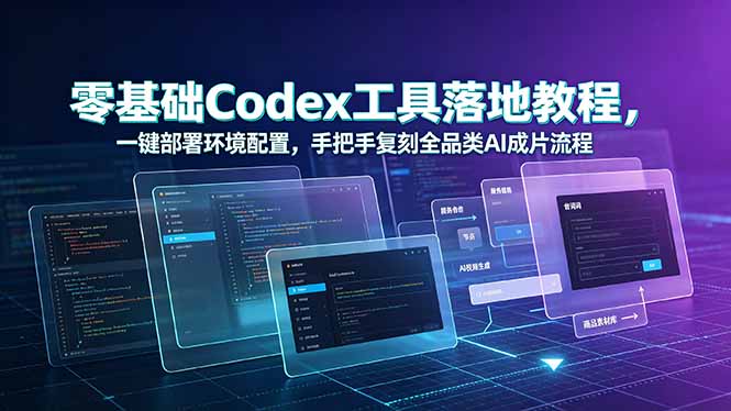 零基础Codex工具落地教程，一键部署环境配置，手把手复刻全品类AI成片流程-马哥的资源库