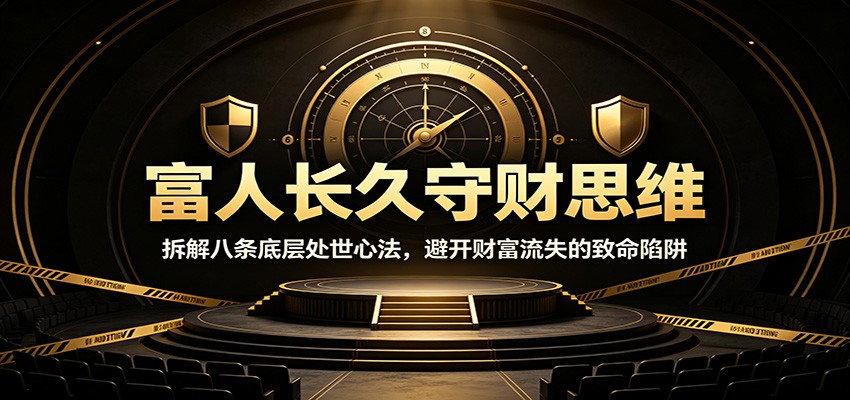 富人长久守财思维：拆解八条底层处世心法，避开财富流失的致命陷阱-马哥的资源库