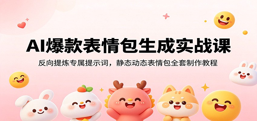 AI爆款表情包生成实战课:反向提炼专属提示词,静态动态表情包全套制作教程-马哥的资源库