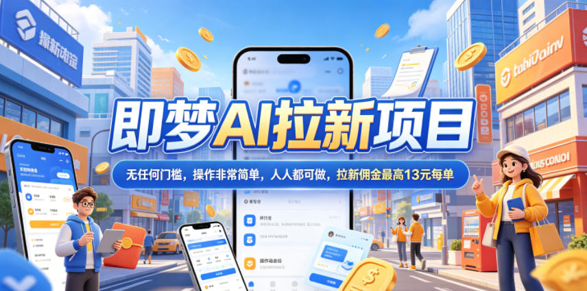 2026年即梦AI拉新项目最新玩法,无任何门槛,操作非常简单,人人都可做,拉新佣金最高13米每单(更新07月25日)-马哥的资源库