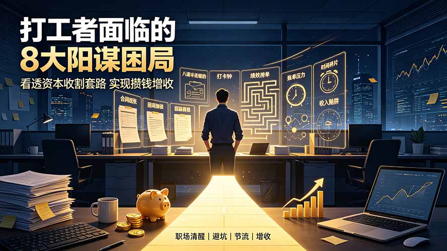 付费文章：打工者面临的8大阳谋困局，看透资本收割套路实现攒钱增收-马哥的资源库