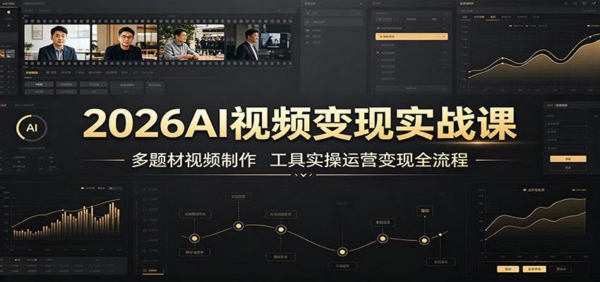 2026AI视频变现实战课:多题材视频制作,工具实操运营变现全流程-马哥的资源库