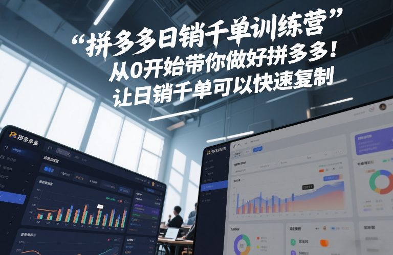 拼多多日销千单训练营,从0开始带你做好拼多多,让日销千单可以快速复制(更新26年7月)-马哥的资源库