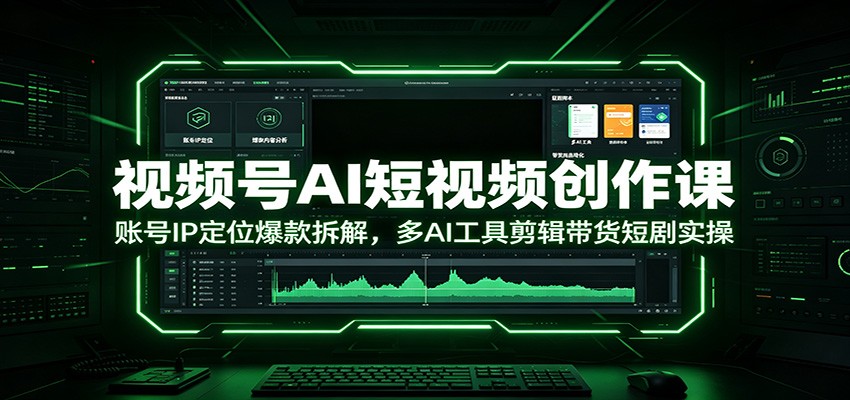 视频号AI短视频创作课：账号IP定位爆款拆解，多AI工具剪辑带货短剧实操-马哥的资源库
