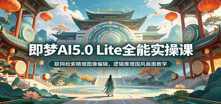 即梦AI5.0 Lite全能实操课:联网检索精细图像编辑,逻辑推理国风画面教学-马哥的资源库
