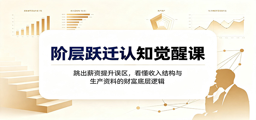 阶层跃迁认知觉醒课:跳出薪资提升误区,看懂收入结构与生产资料的财富底层逻辑-马哥的资源库