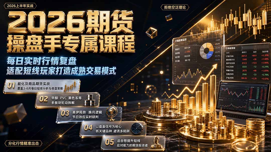 2026期货操盘手专属课程-更新8月,每日实时行情复盘,适配短线玩家打造成熟交易模式-马哥的资源库
