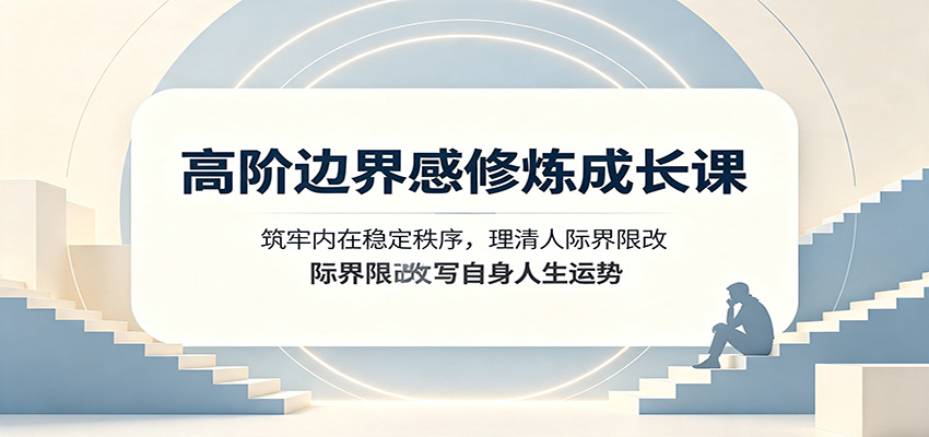 高阶边界感修炼成长课：筑牢内在稳定秩序，理清人际界限改写自身人生运势-马哥的资源库