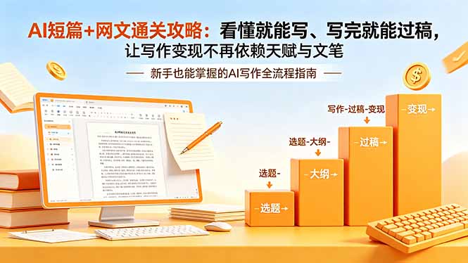 AI短篇+网文通关攻略-更新:看懂就能写、写完就能过稿,让写作变现不再依赖天赋与文笔-马哥的资源库