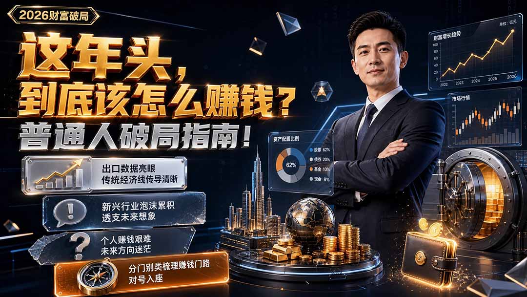 付费文章:这年头,到底该怎么赚钱?普通人破局指南!-马哥的资源库